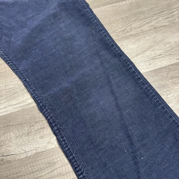 37.5 X 29 Levis 517 Vintage 80s Cords Bootcut Corduroy Pants Jeans Navy Western - Picture 6 of 9